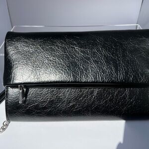 Black Leather Clutch